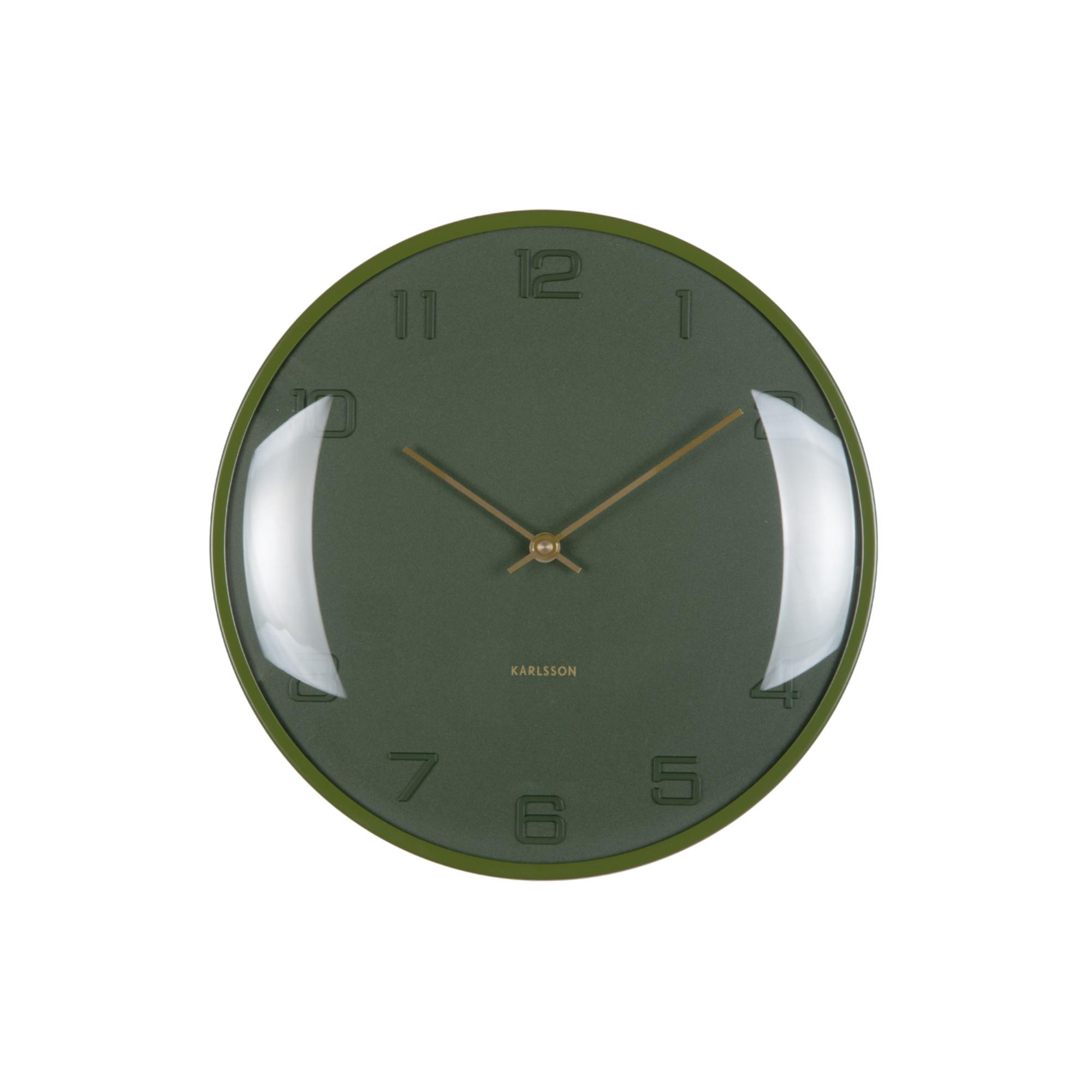 Karlsson wandklok Fuerte Dome - groen - Ø30.5cm