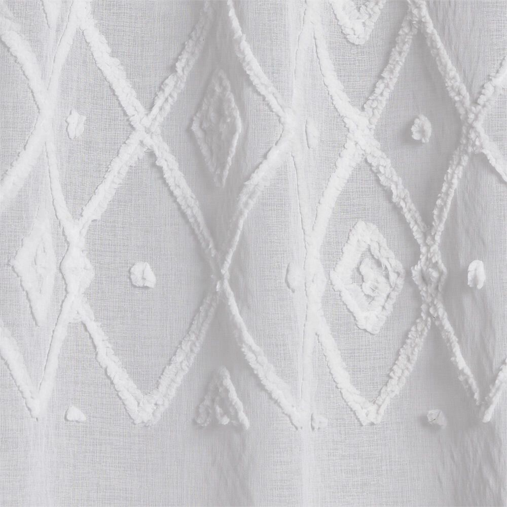 Voilage en polyester tufté blanc 140x240cm