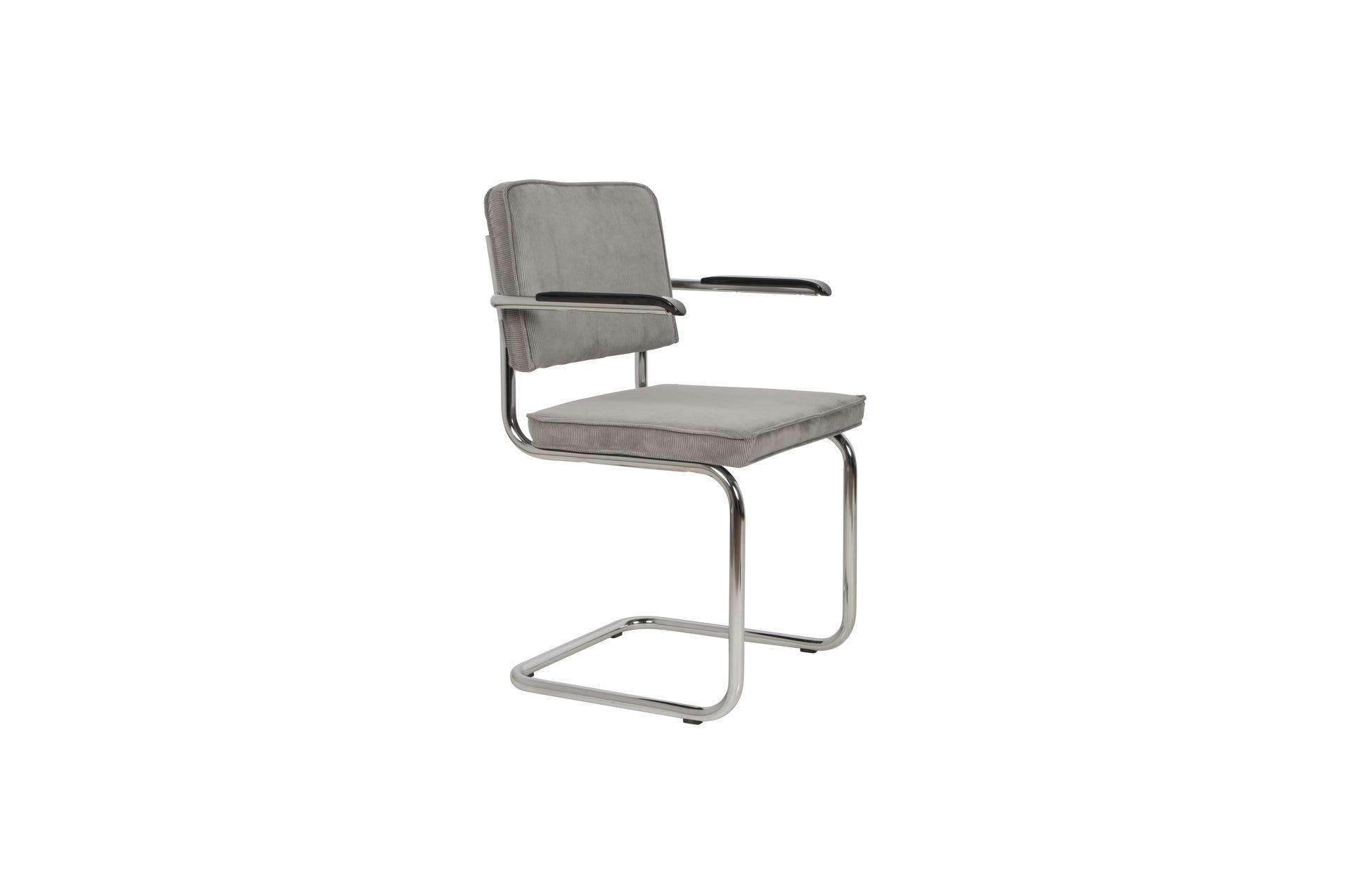 RIDGE RIB - Fauteuil en tissu gris clair