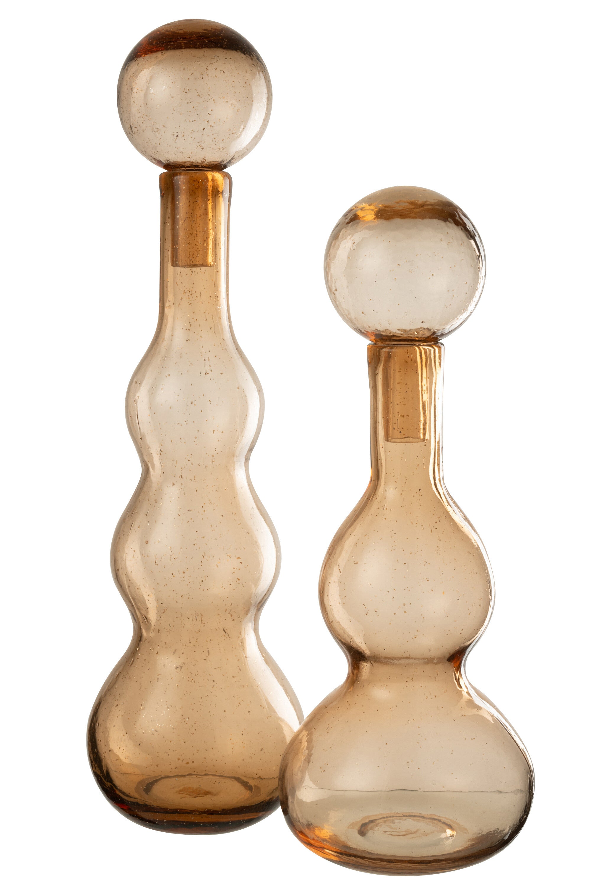 J-Line decoratie fles   stop Carol - glas - caramel - large