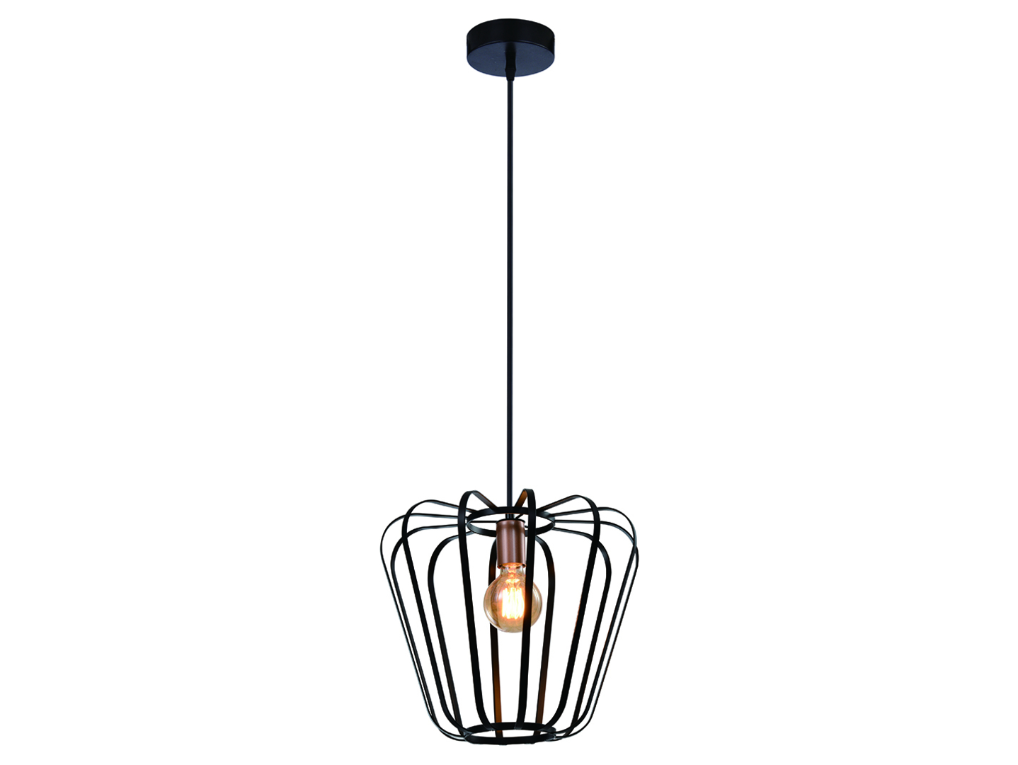 Lampa wisząca Jonas metalowa czarna