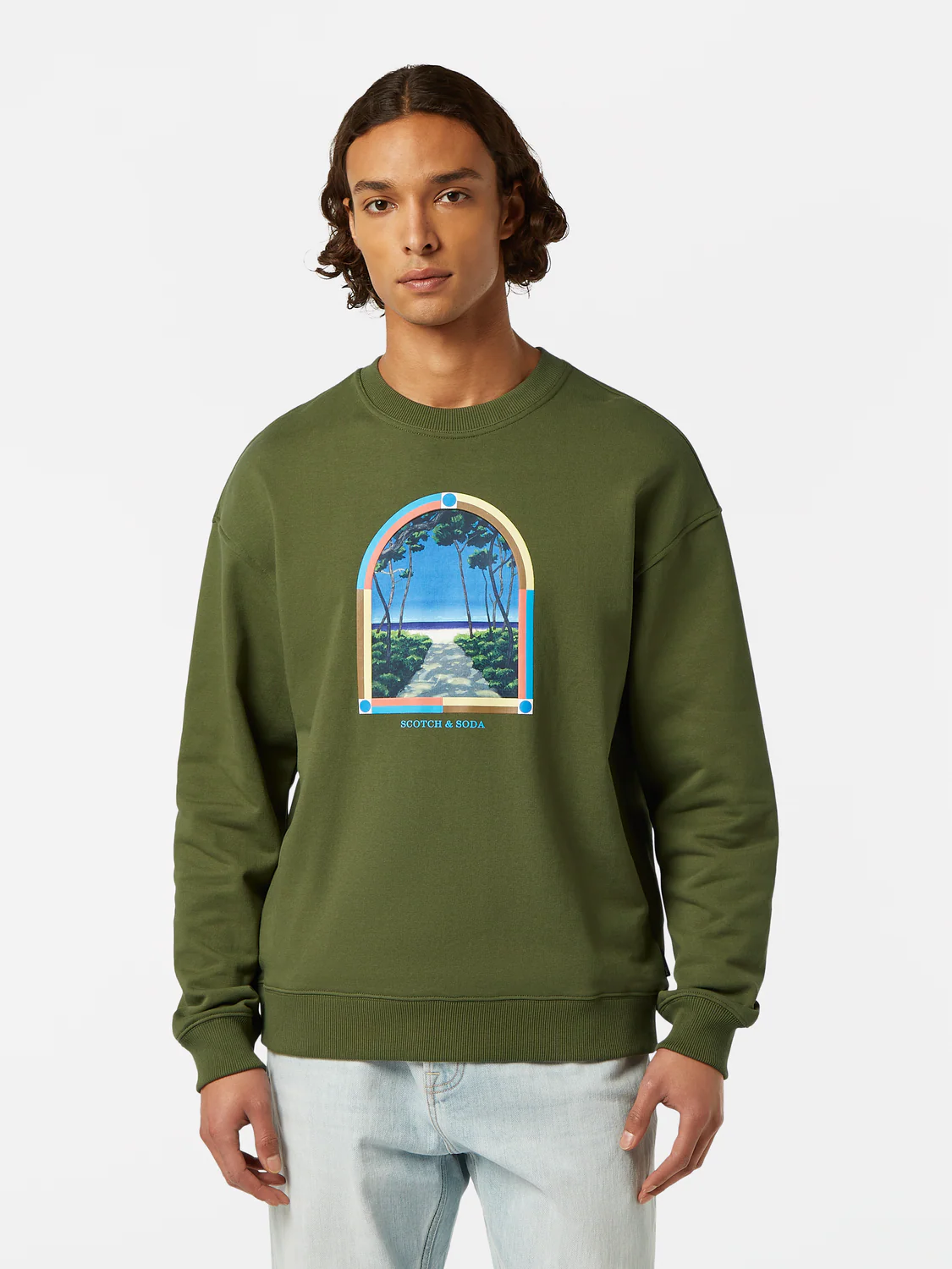 Relaxed-Fit Printed Artwork Sweatshirt
