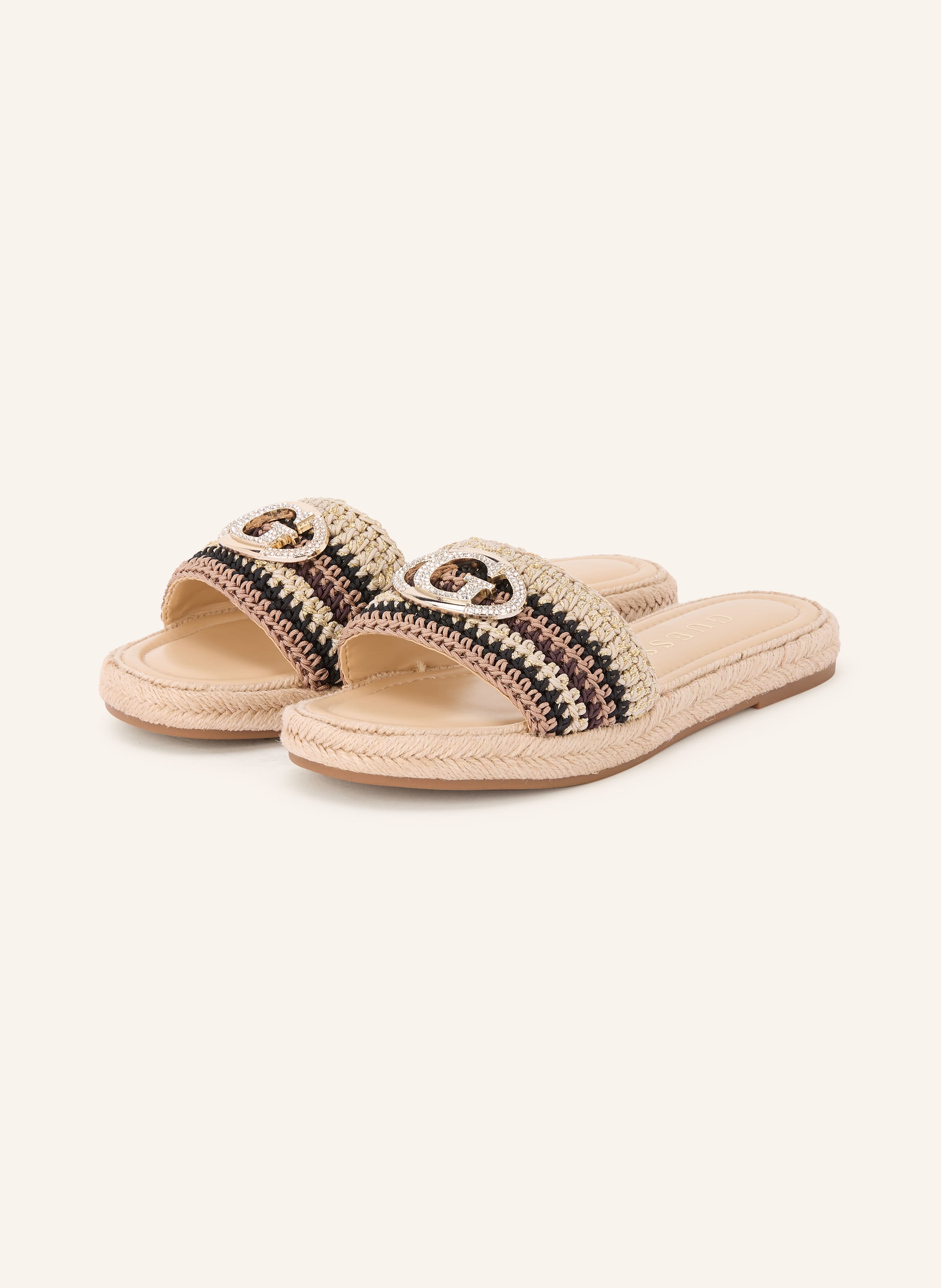 GUESS Pantoletten KAYLIS mit Schmucksteinen