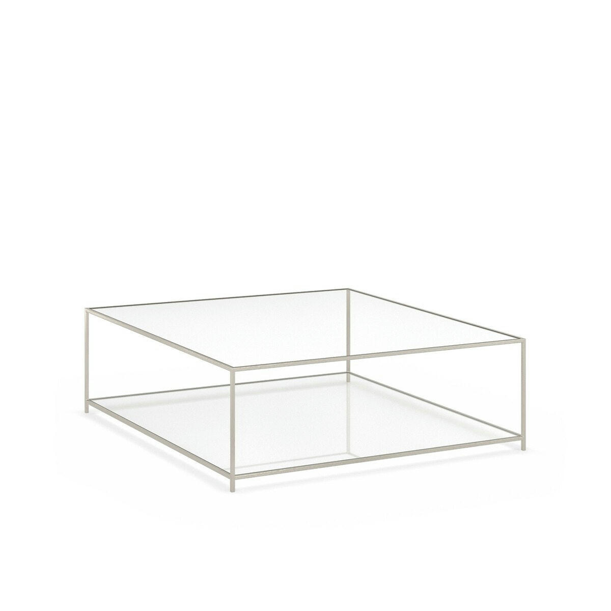 Table basse carrée nickel satiné, Sybil