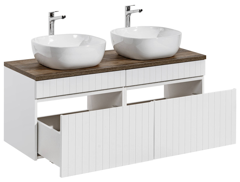 2 x Szafka ICONIC WHITE 82-60-D-1S z 2 x umywalką Smile