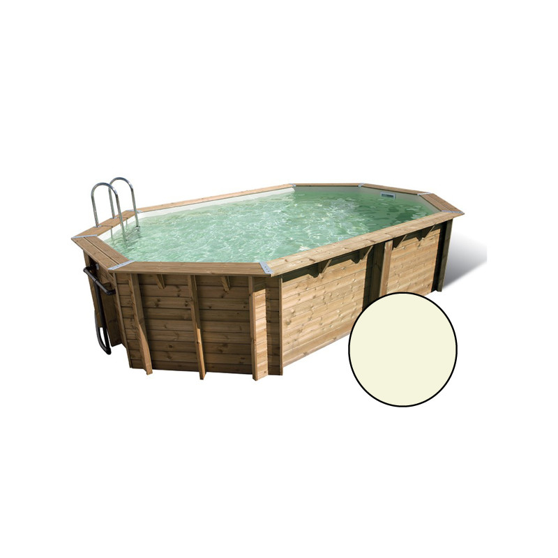 Piscine avec liner beige Océa 4 x 6,1 x 1,3 m UBBINK