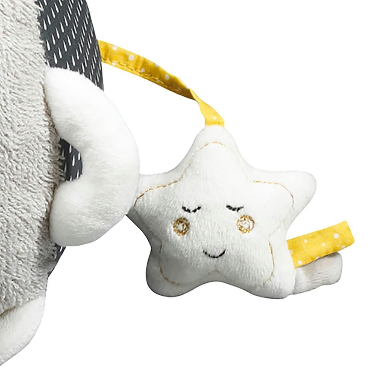 BABYFAN - Balle d'activité bébé en velours gris