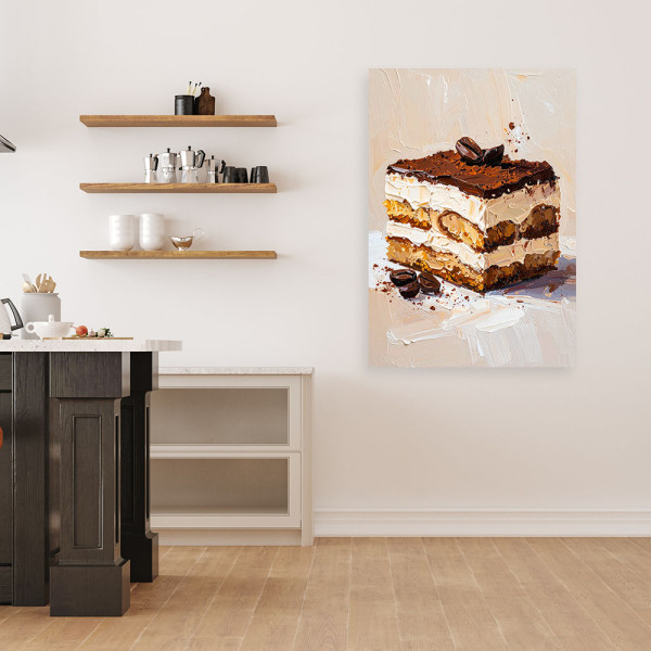 Obraz do kuchni baru jadalni, Ciastko Tiramisu 20x30