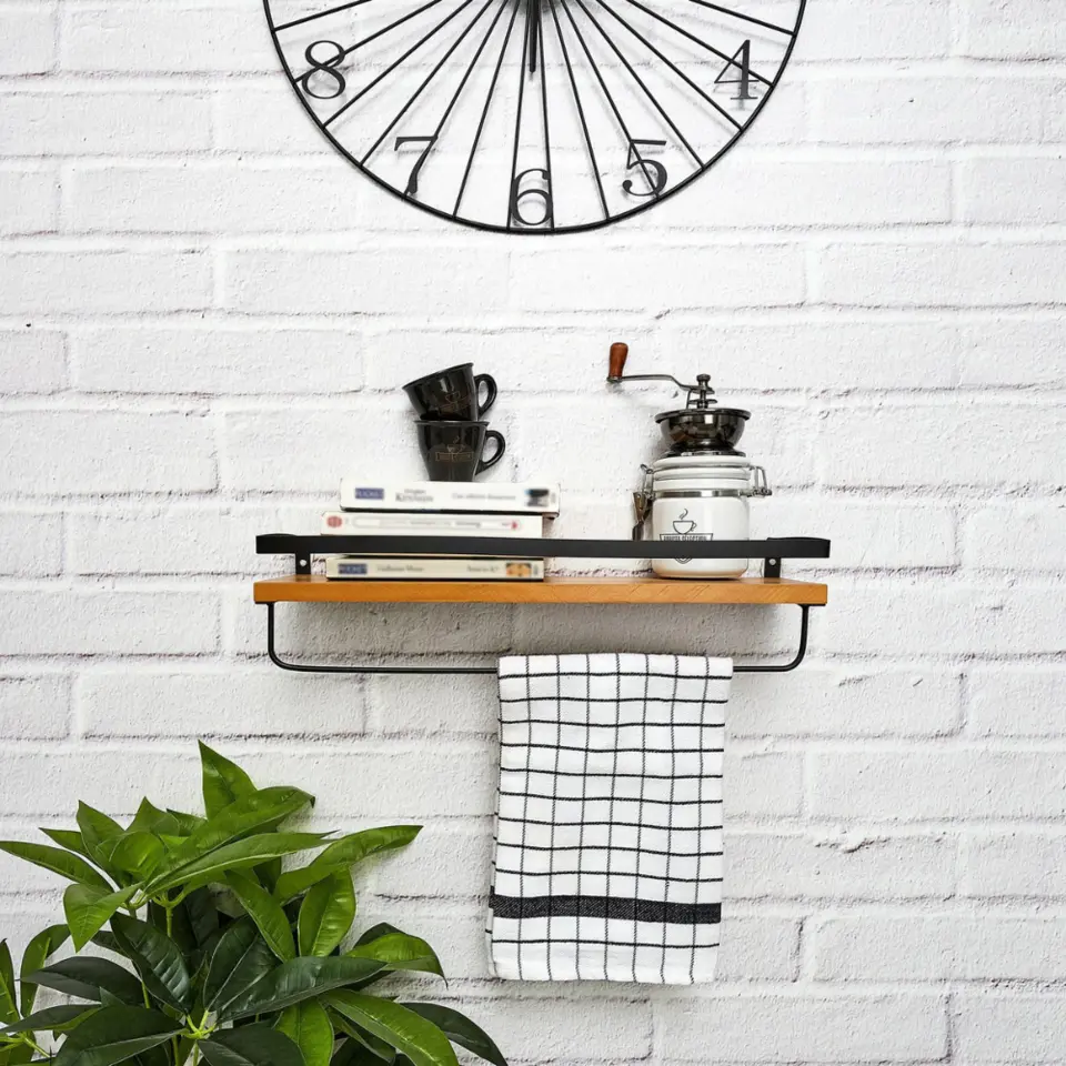 MISOU Zwevende Wandplank 2 stuks Industrieel Muurdecoratie Boekenrek