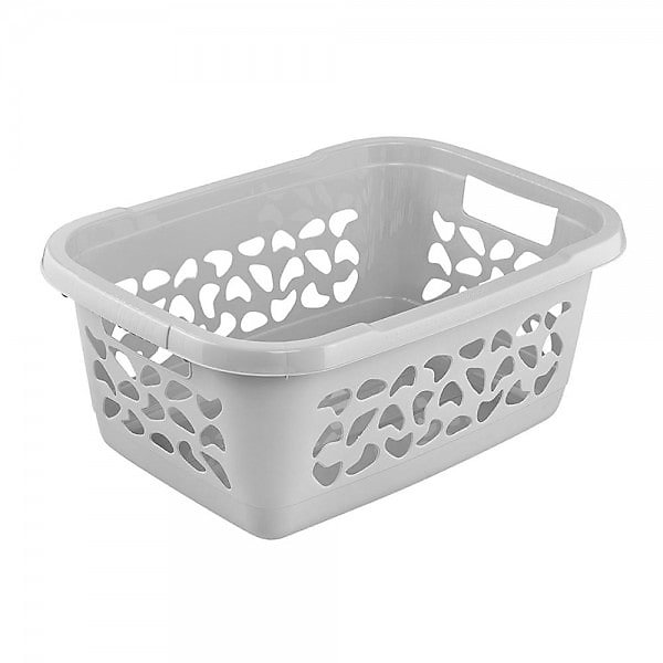 Corbeille à linge en plastique 32 litres - Gris