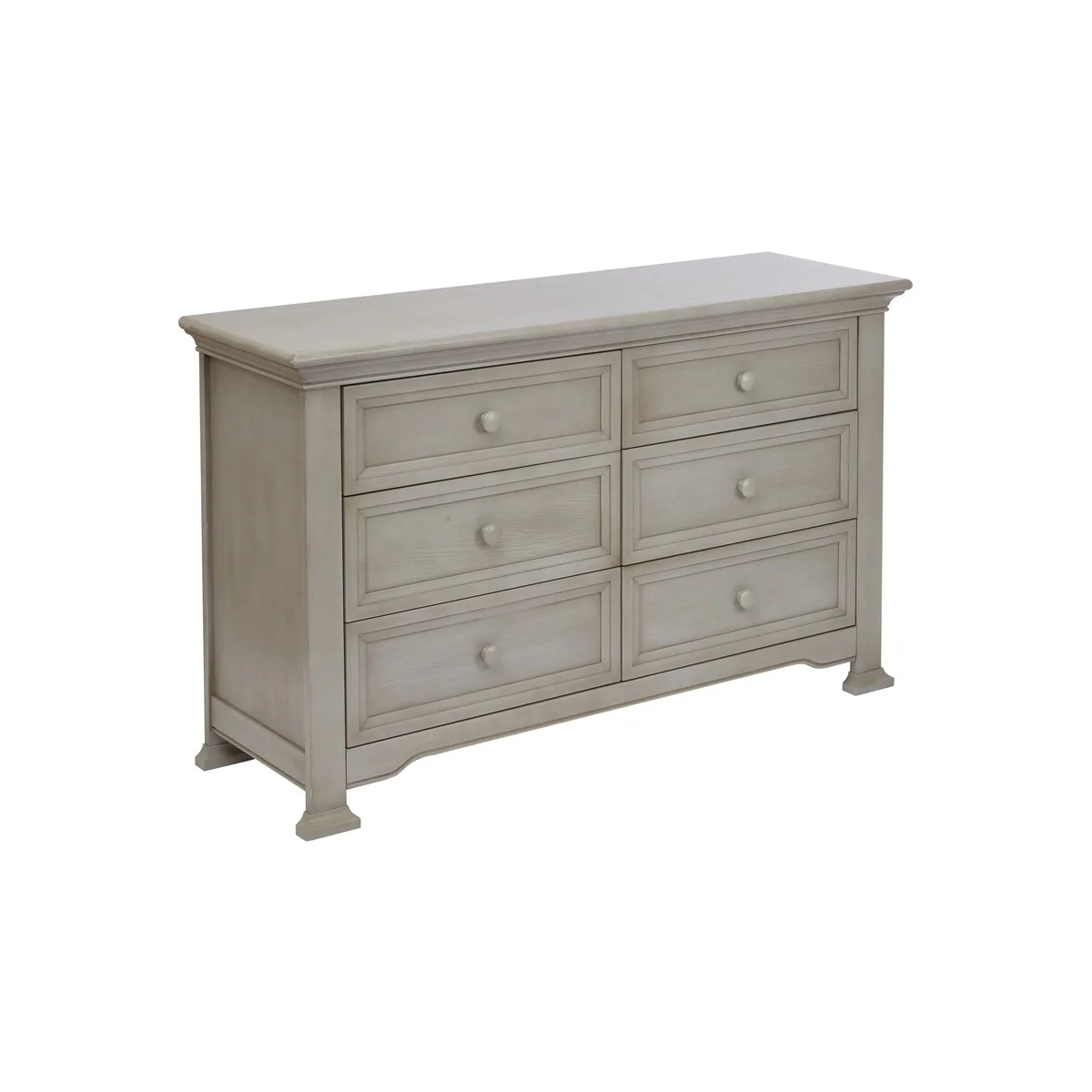 Medford 6 Drawer Double Dresser Vintage Grey