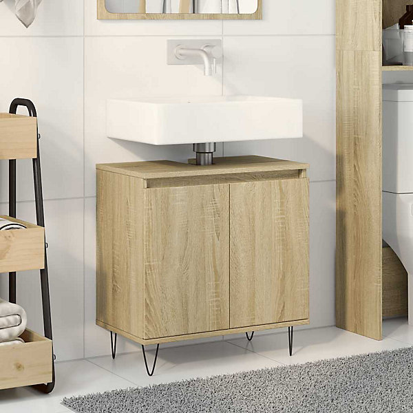 Armoire de bain chêne sonoma 58x33x60 cm bois d'ingénierie vidaXL