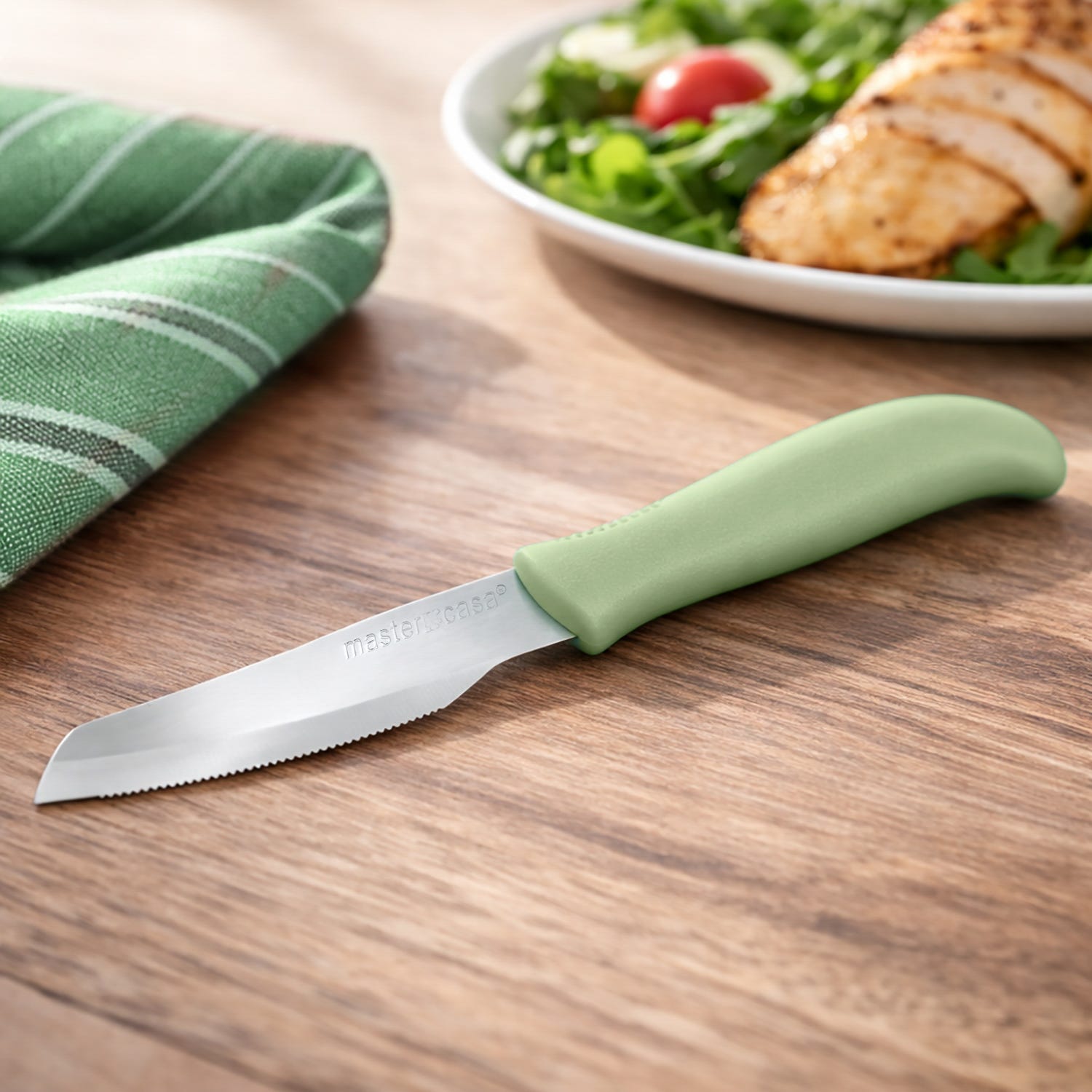 Set 6 coltelli acciaio inox manico verde