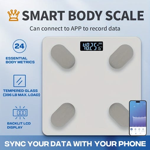 NNETM Smart Body Fat Scale with App Connection