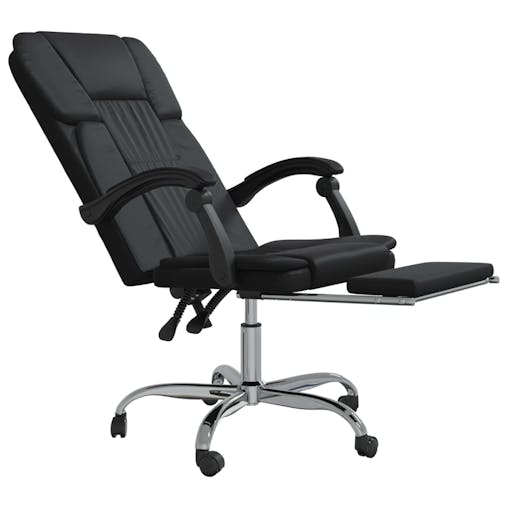 NNEVL Reclining Office Chair Black Faux Leather