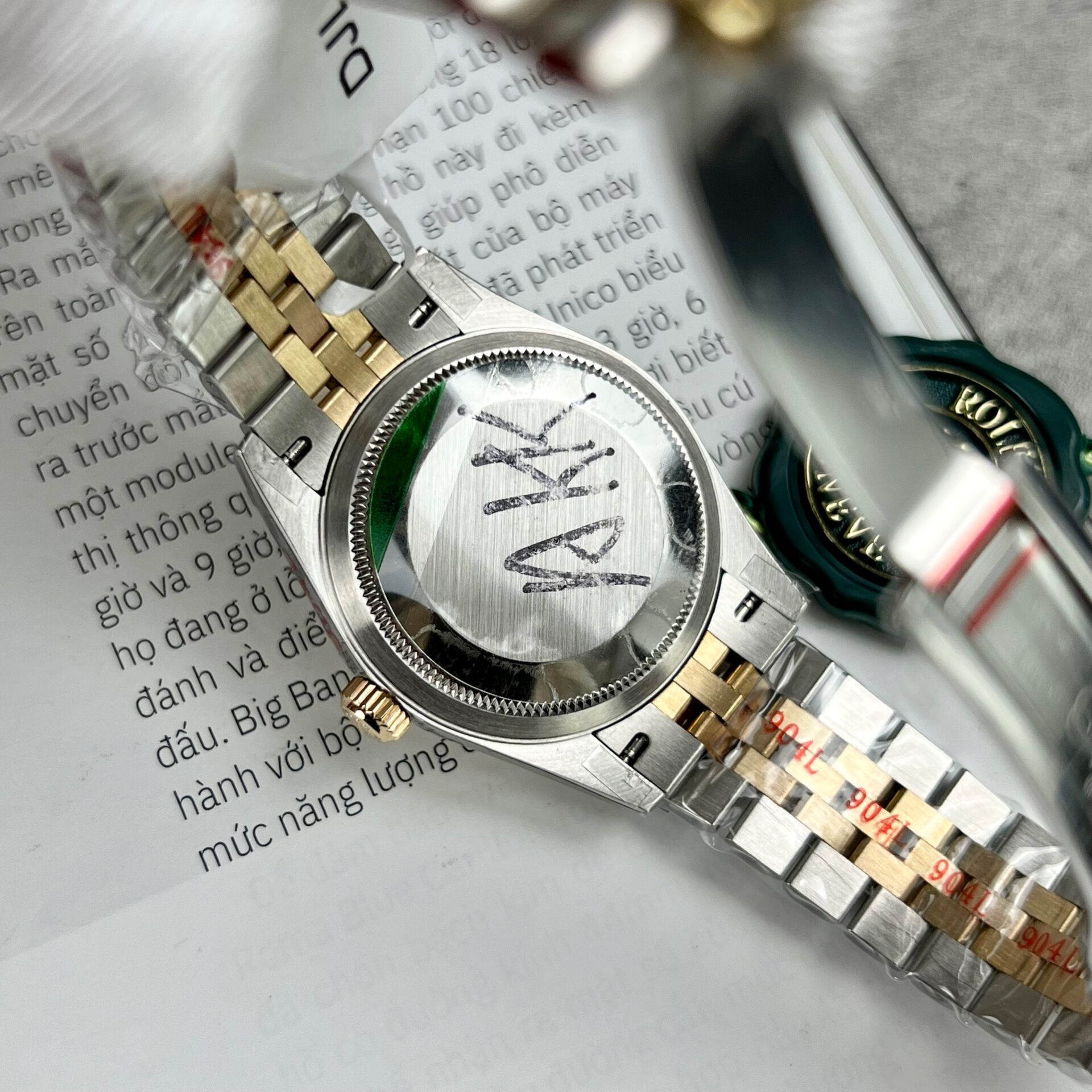Rolex Datejust SS/YG Plated White Dial CZ Diamonds 31mm Jub Super Clone