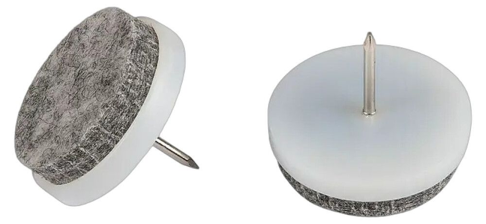 MØBELKNOTTER STABILIT MED STIFT HVIT 28MM 2STK