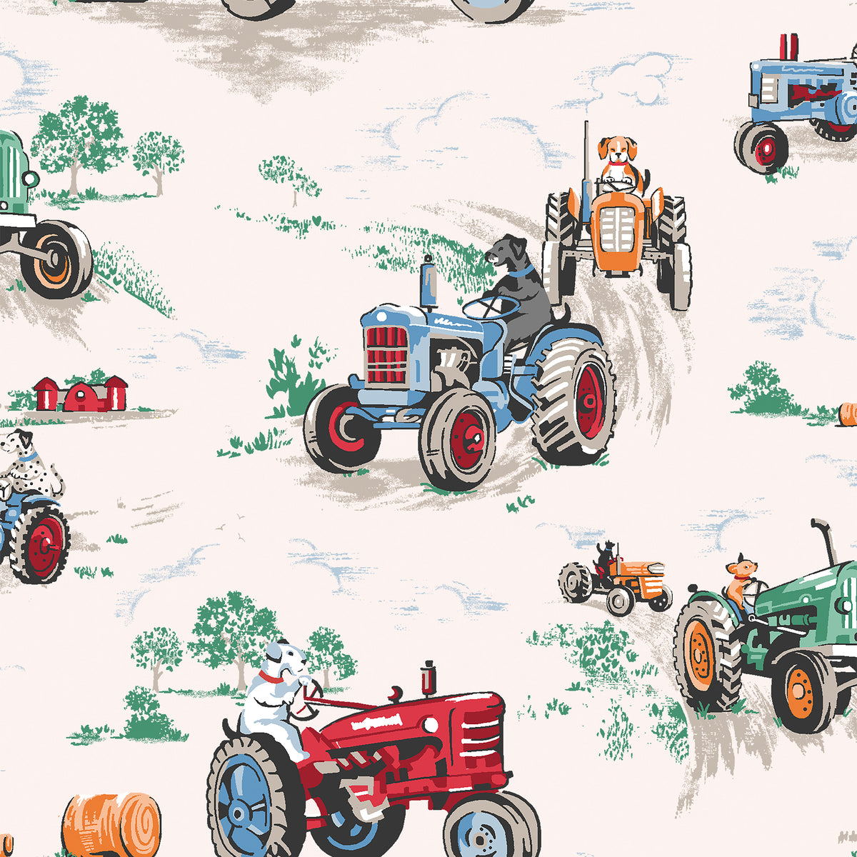 Cath Kidston Vliesbehang - Tractor Multi