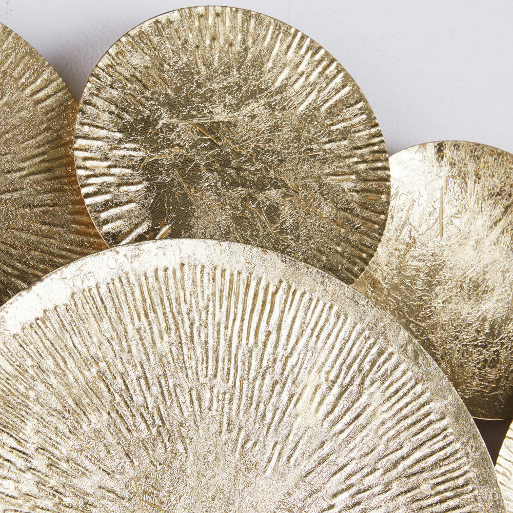 OLIA - Déco murale en métal doré 105x108
