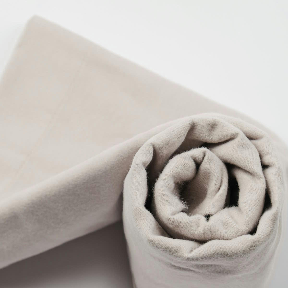 TOUDOUX - Drap housse flanelle en Molleton Gris 160x200 cm