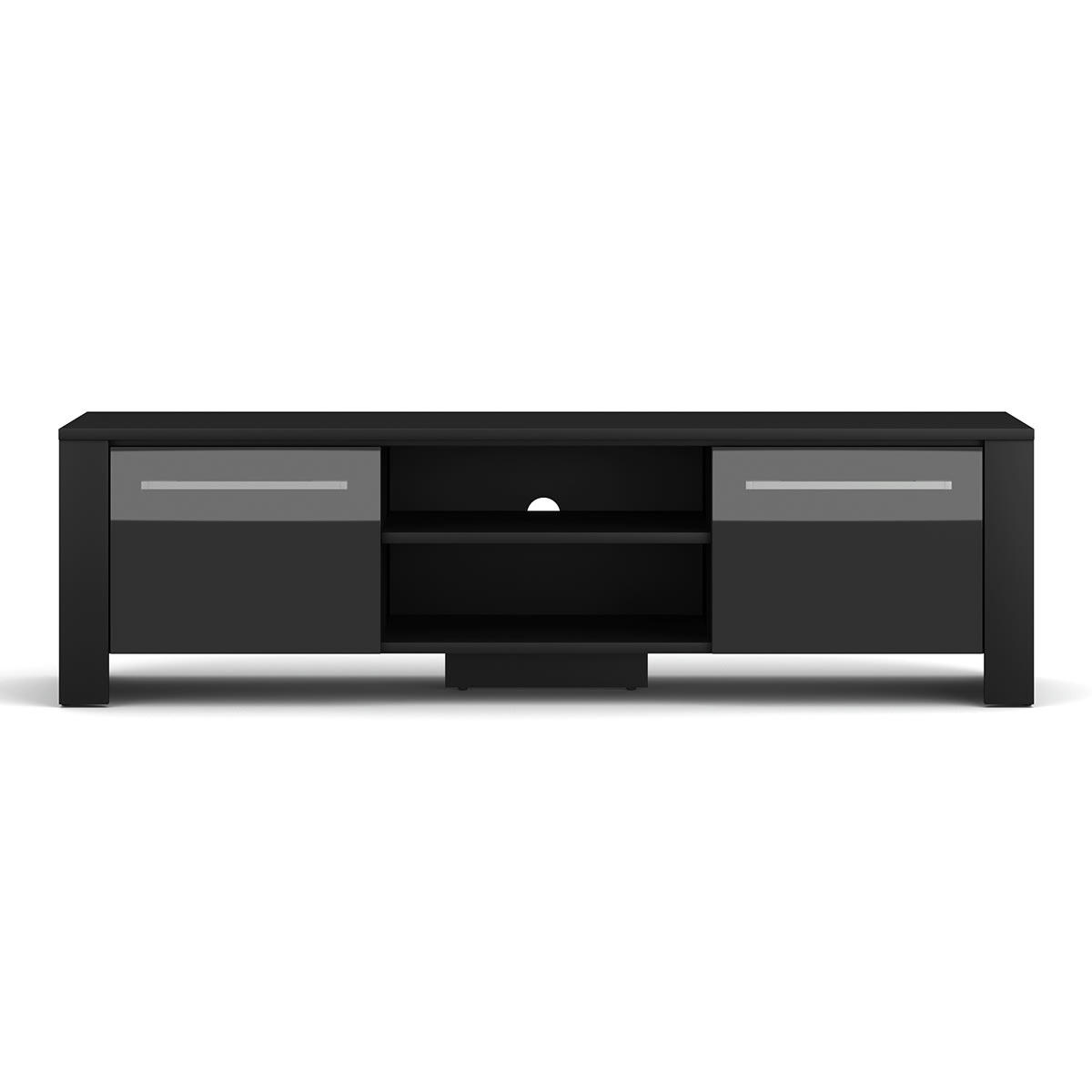 - Meuble tv 1 porte 140 cm noir