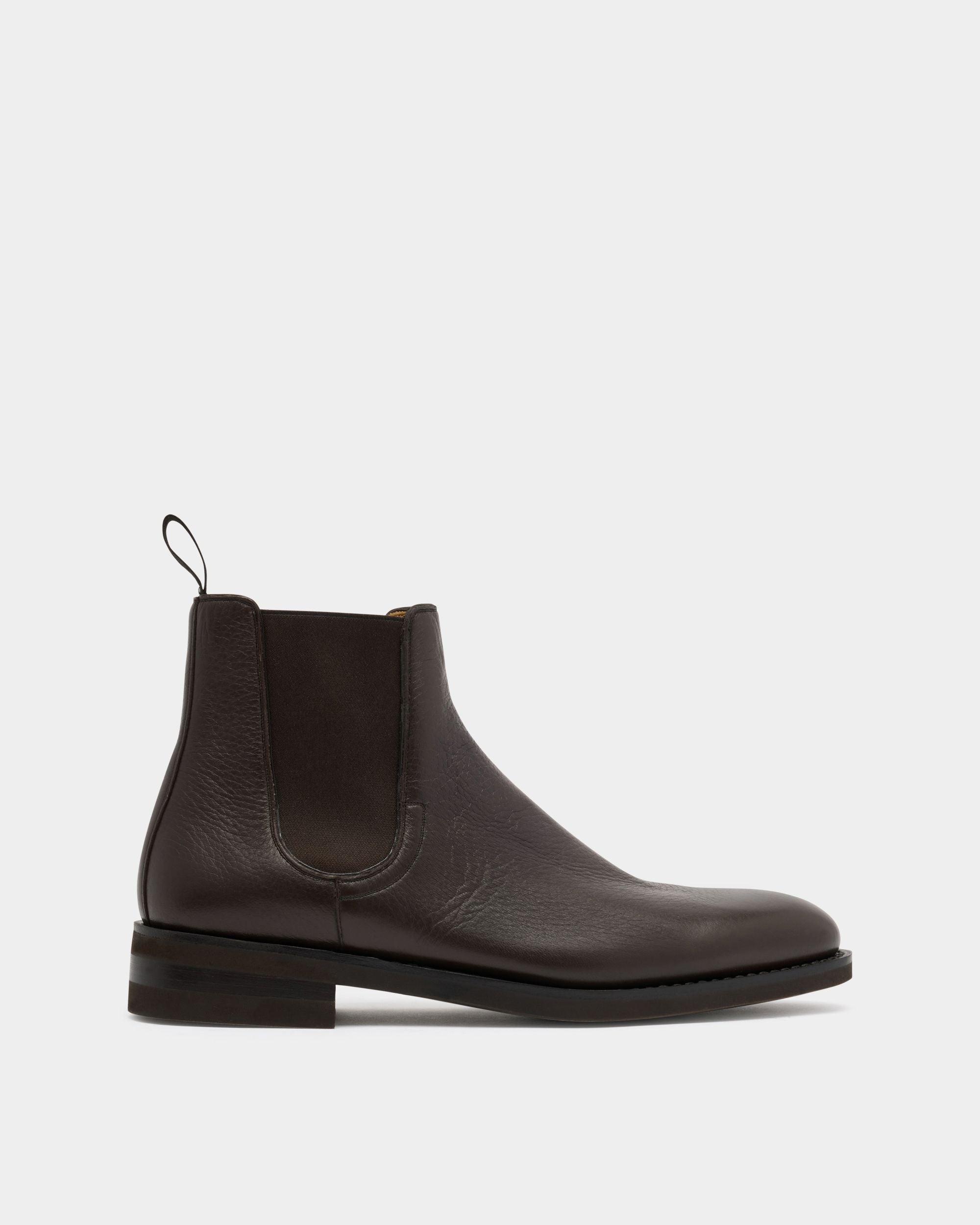 Scribe Un Stiefelette Aus Genarbtem Leder In Braun
