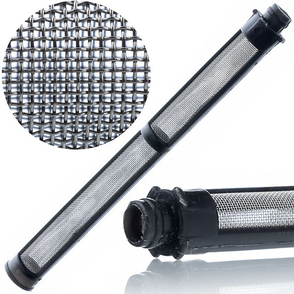 Filtre Palustre 60 Mesh Noir - Lot de 5, Longueur 110 mm, Compatible avec pistolet Graco FTX XTR Contractor