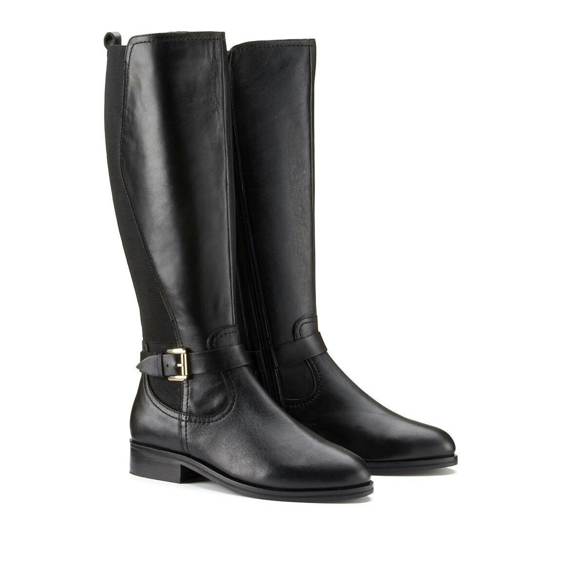 Bottes cavalière, mollet élastiqué
