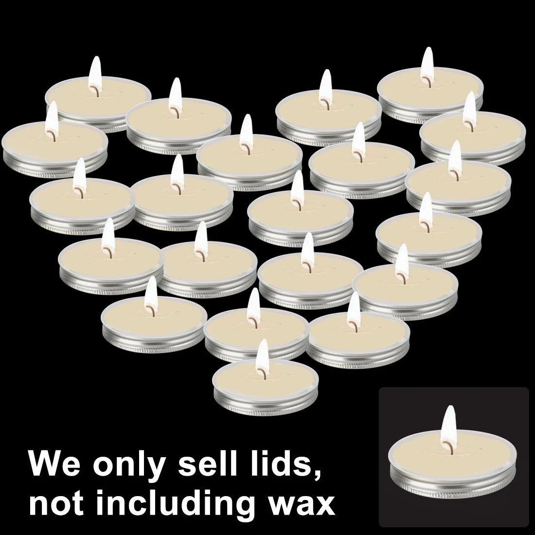 10 Pcs Metal Mason Jar Lids for Wide Mouth Mason Canning Jars Caps - 10pcs