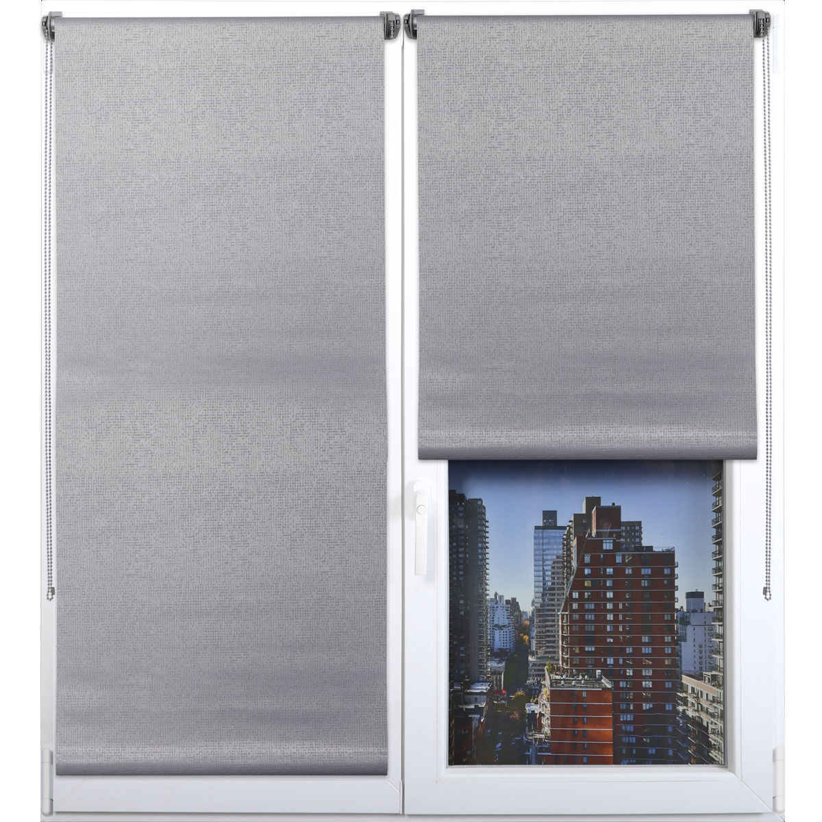 Estore em tecido translúcido cinza 60x180cm