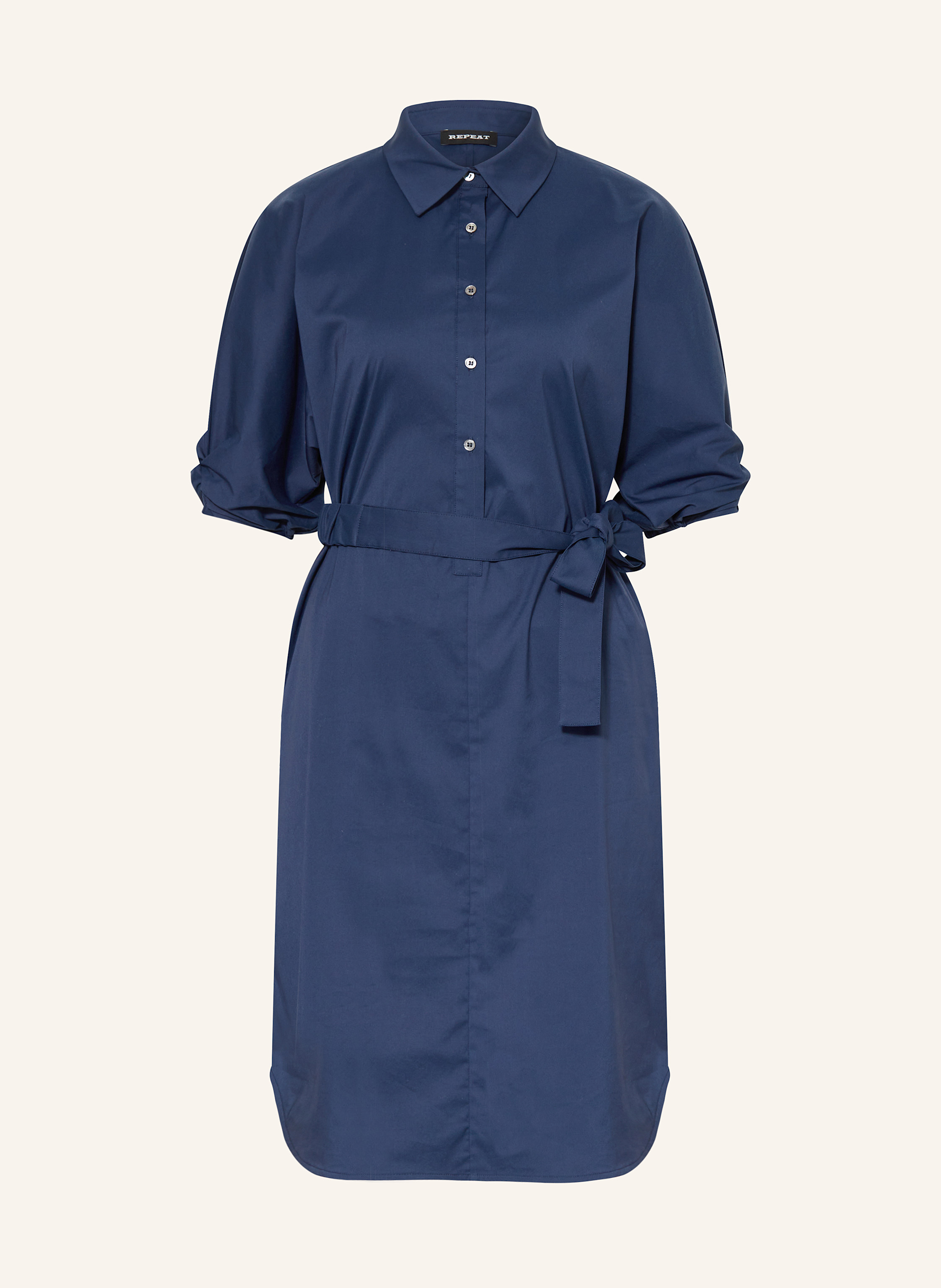 REPEAT Hemdblusenkleid mit 3/4-Arm