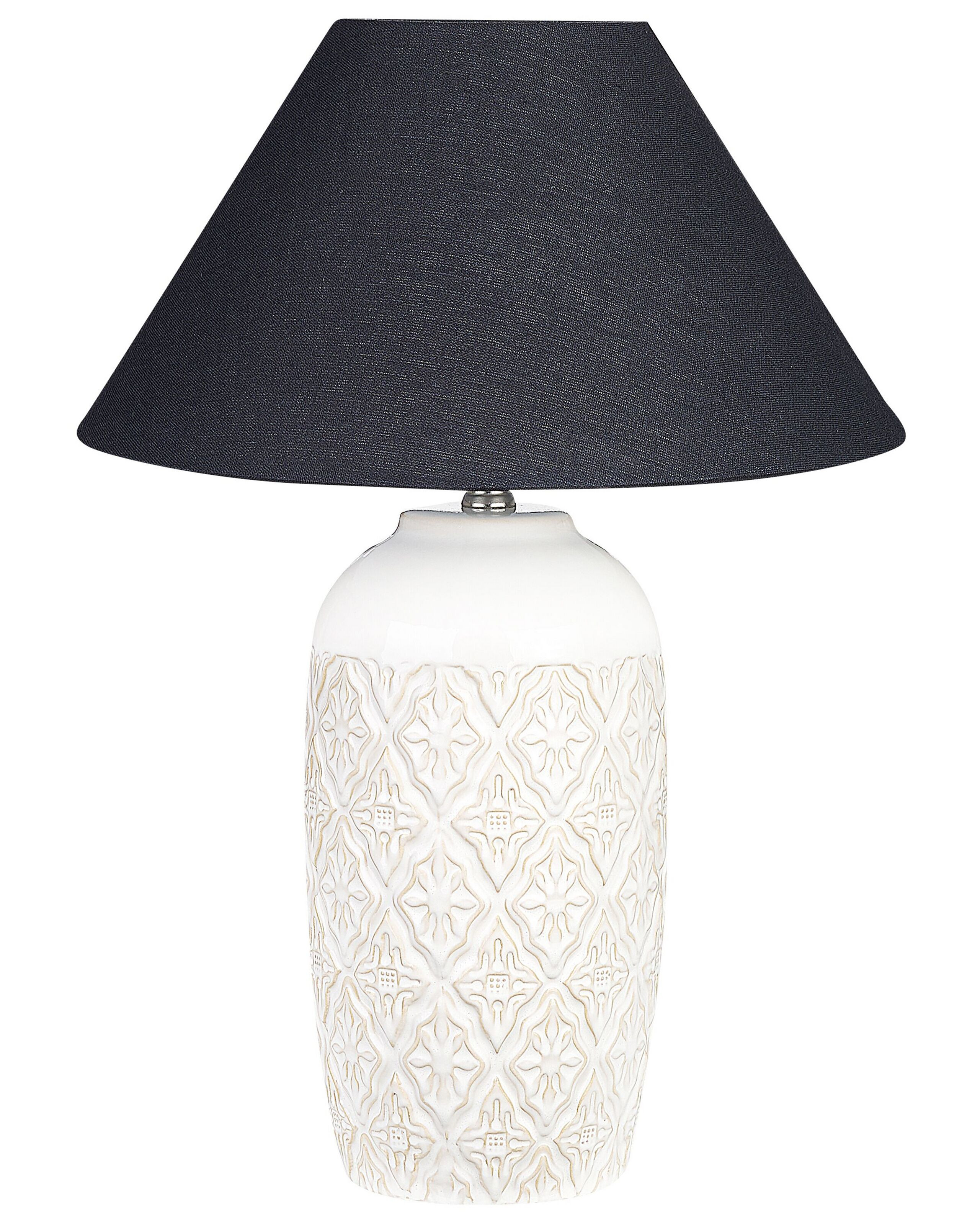 Lampa stołowa ceramiczna beżowa