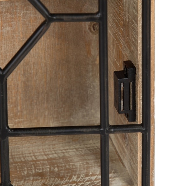 Kate and Laurel Megara Farmhouse Chic Wall-mounted 5-shelf Cabinet