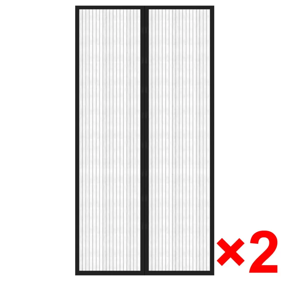 vidaXL - Insectengordijn - Zwart - Polyester - 210 x 100 cm