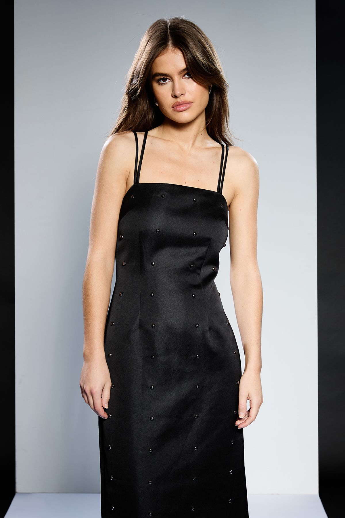 RUNWAY 1.8.1.8 Runway 1.8.1.8 Strapless Stud Detail Midi Dress
