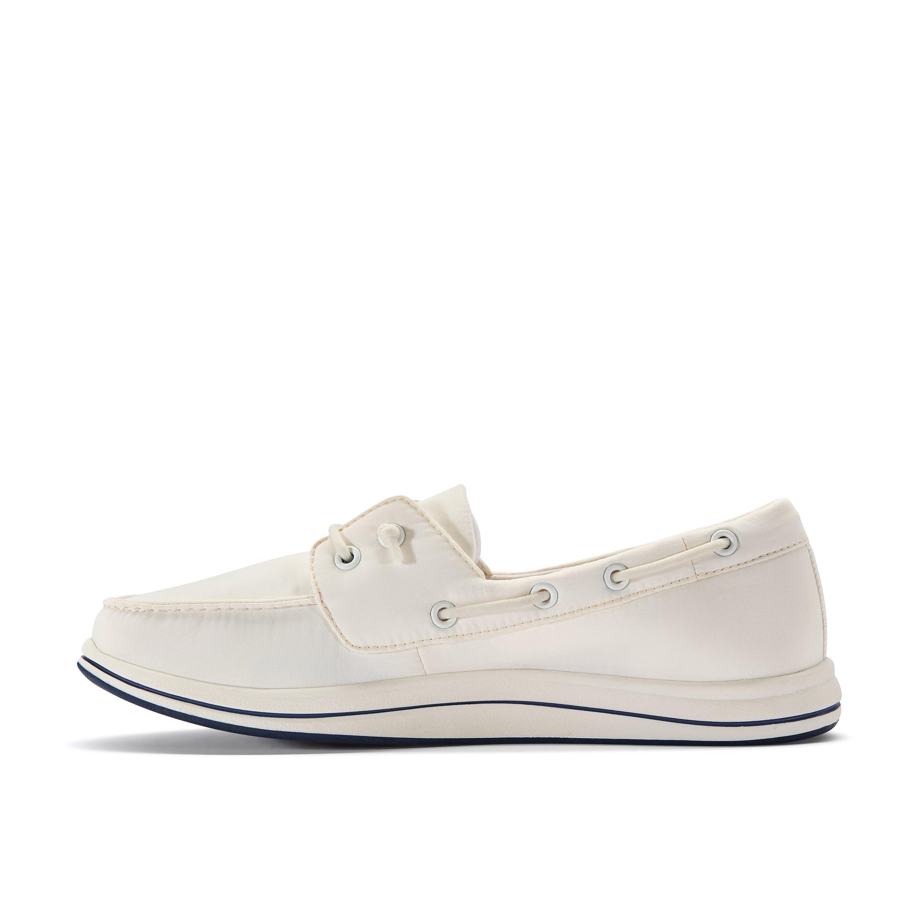 Clarks Brinkley Edge White Slip Ons,Boat Shoes