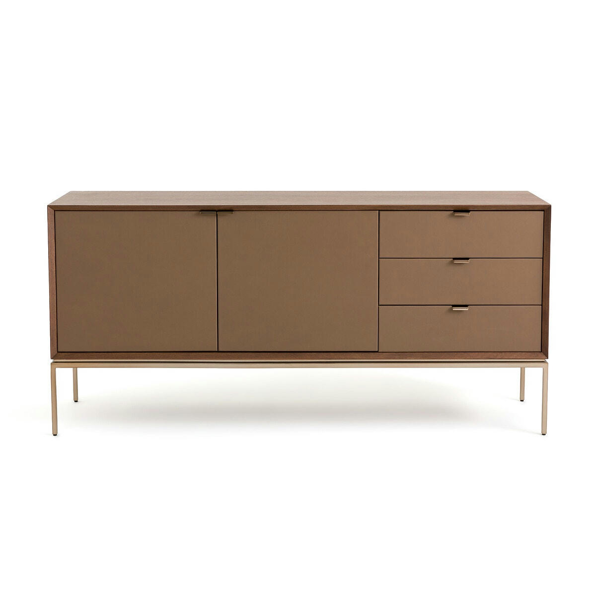 Buffet noyer/cuir, Delina