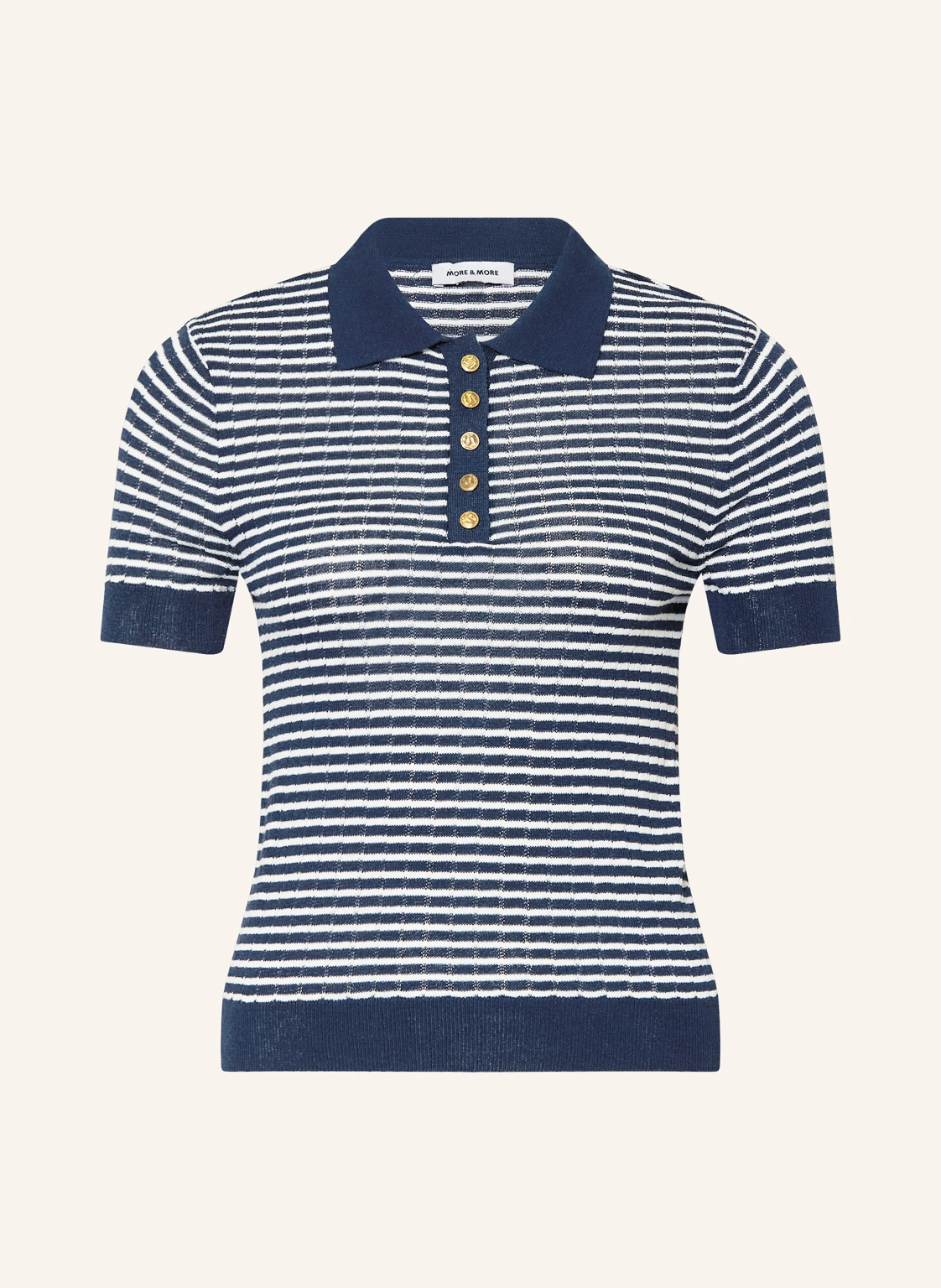 MORE & MORE Strick-Poloshirt