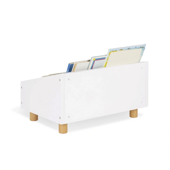 Bücherregal, BxHxL: 50 x 26 x 32 cm, buchenfarben/weiß