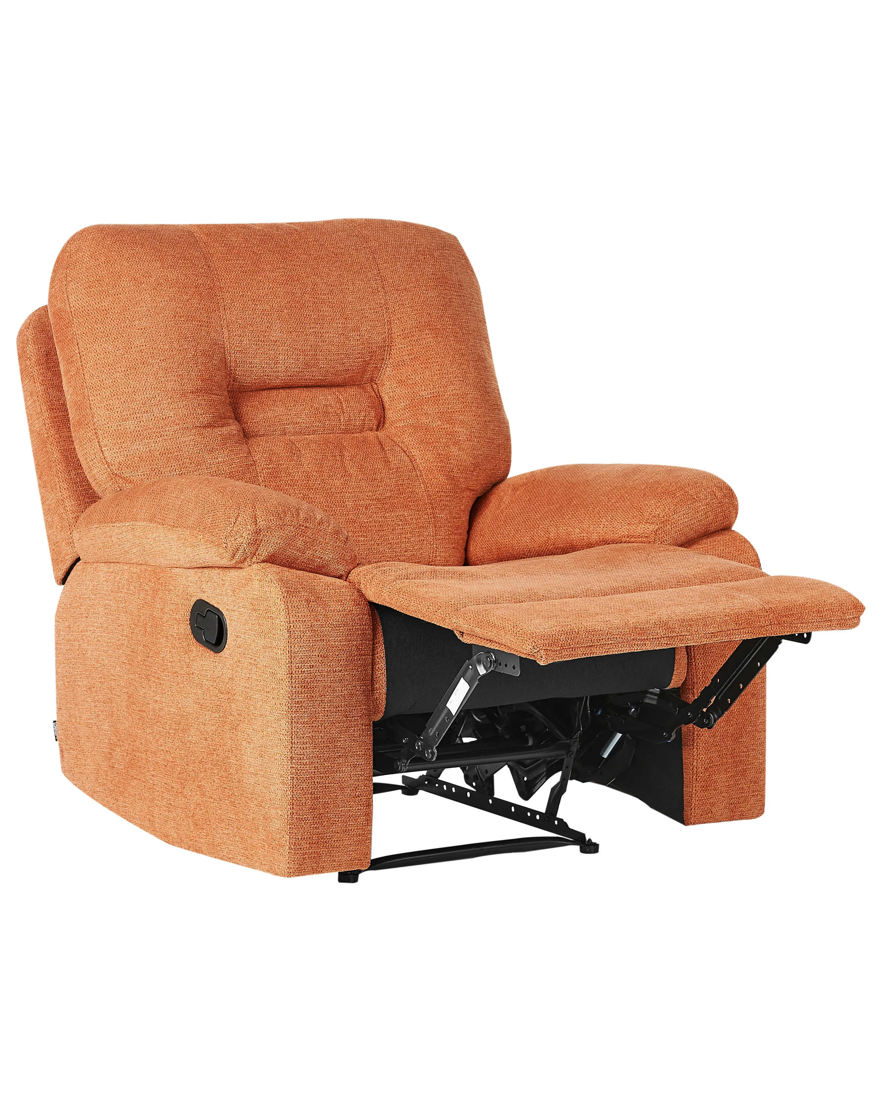 Recliner Chair BERGEN with Footrest Fabric Orange