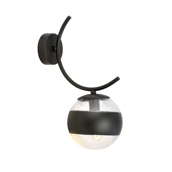Kinkiet Boston K1 Black/Stripe Dyskretne Miękkie Światło