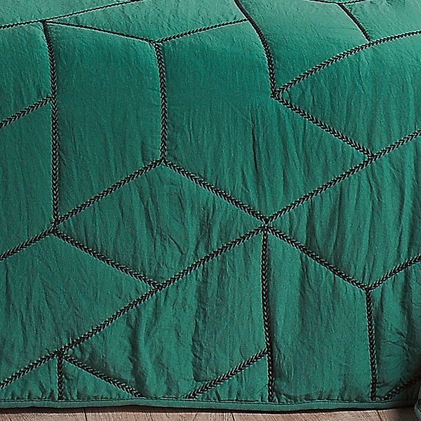 Jeté de lit Calisson (250x260 cm - Vert emeraude)