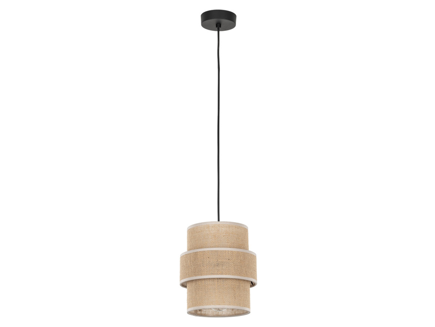 Lampa wisząca Calisto Juta 20 cm tkaninowa beżowa