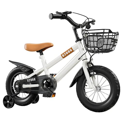 NNEOBA Kids Bike Bicycle for Girls Ages 3-7 Years with Training Wheels Basket Kids Bicycle