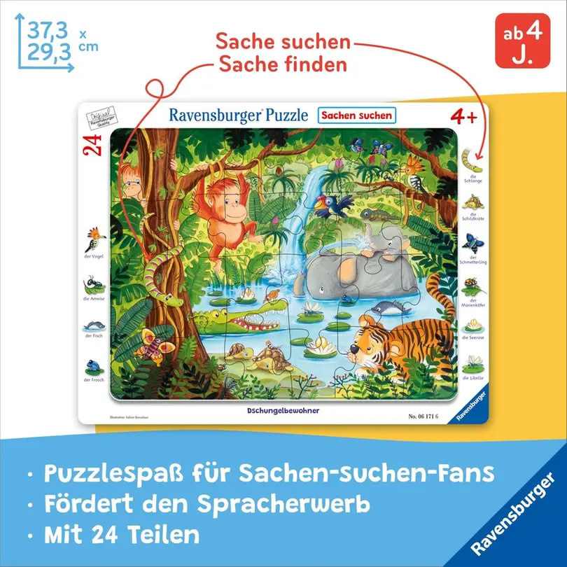 Puzzle 24-teilig Dschungelbewohner