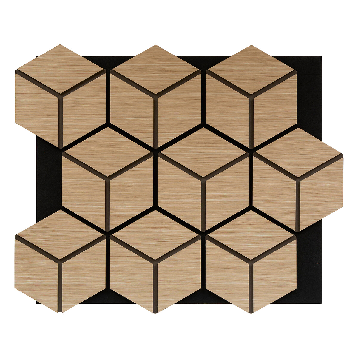 Painel decorativo hexagonal CLINT bege 69x56,5cm