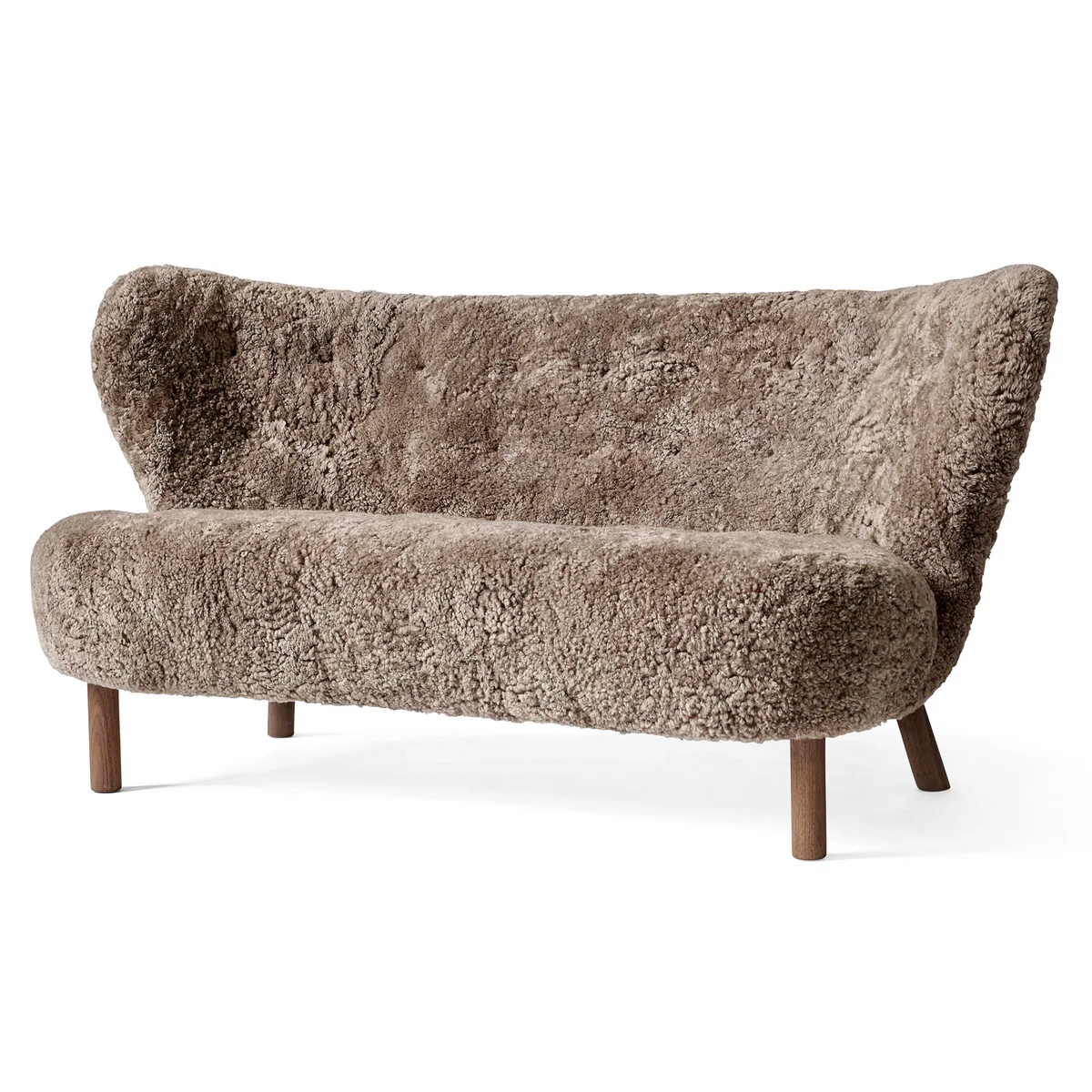 &Tradition - Little Petra VB2 Sofa, Walnuss / Schaffell Sahara