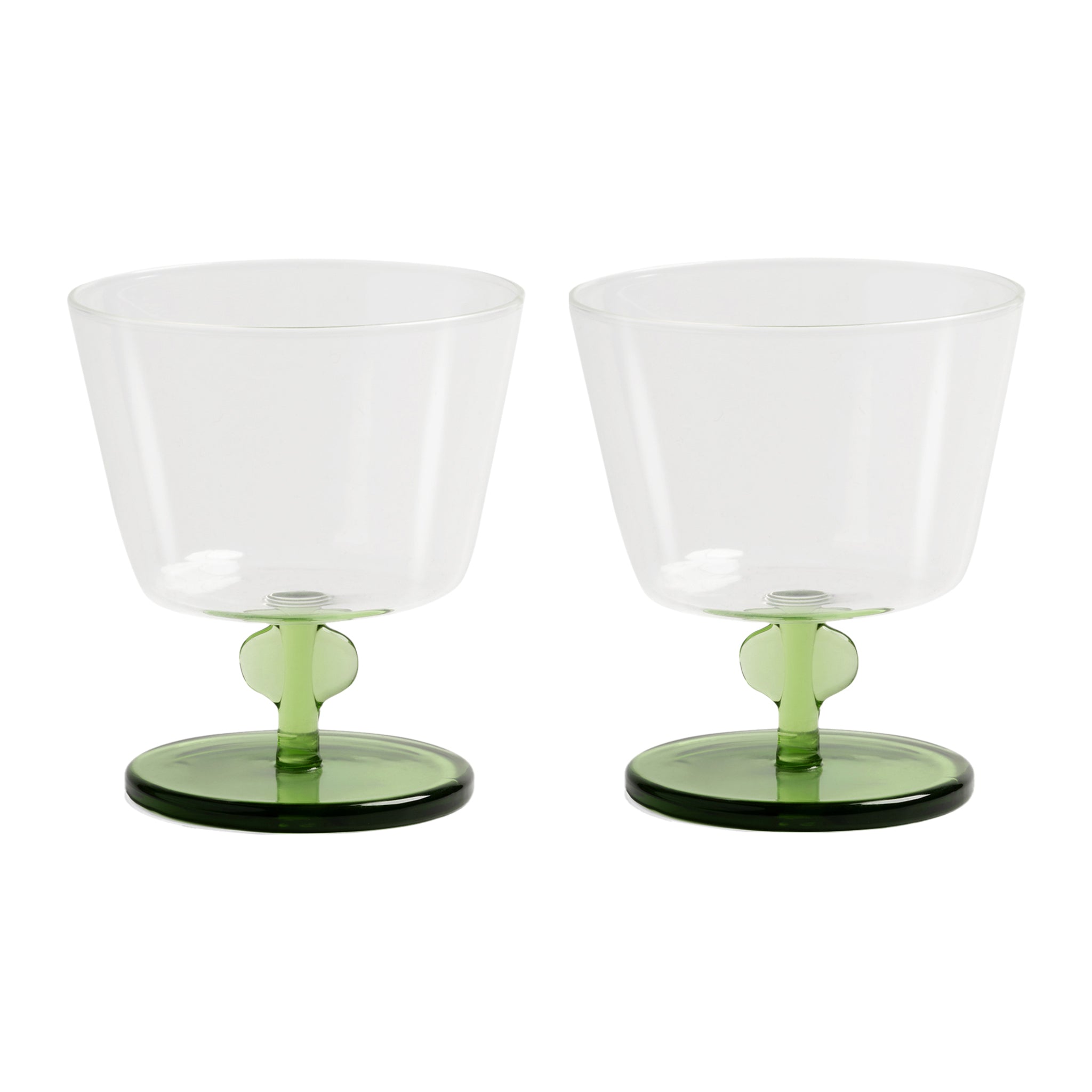 &k amsterdam Petal Waterglas 2 st. - Groen