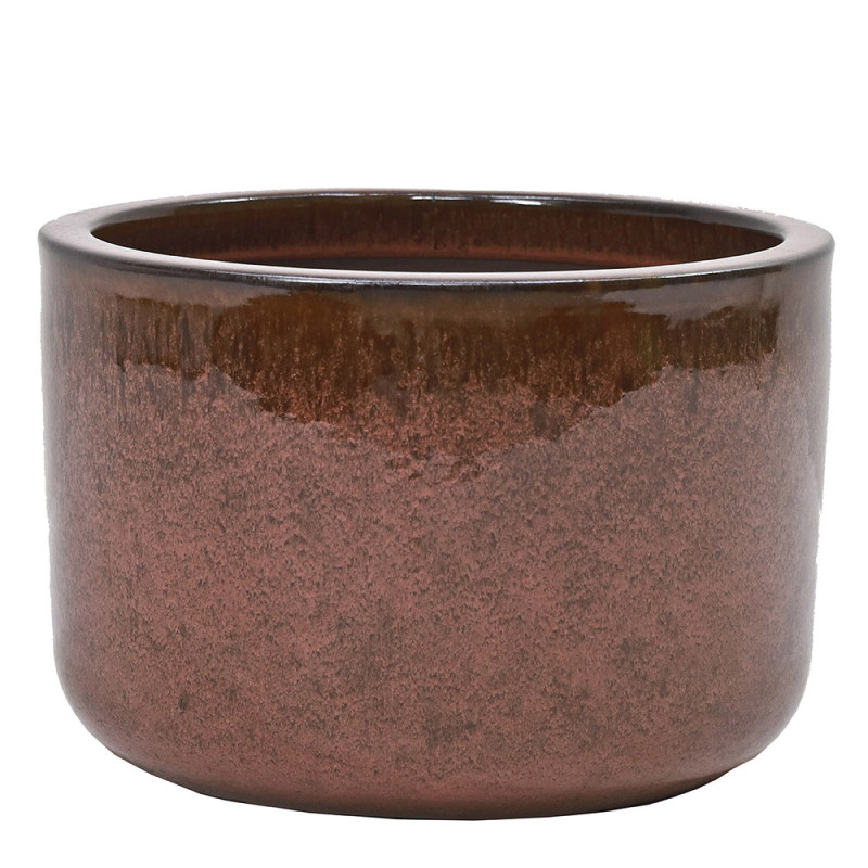 Pot en terre cuite Glazed rouge baie sauvage Ø 37,5 x 25 cm