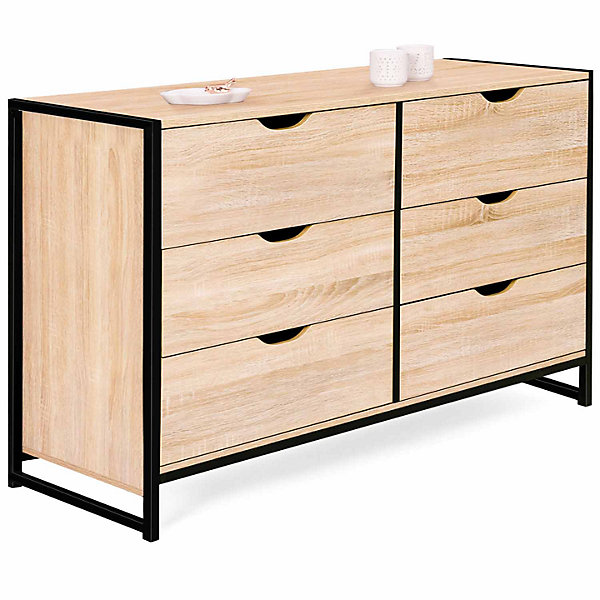 Commode 6 tiroirs DETROIT XXL 140 cm design industriel